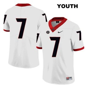 Youth Georgia Bulldogs NCAA #7 D'Andre Swift Nike Stitched White Legend Authentic No Name College Football Jersey ZGX3754HN